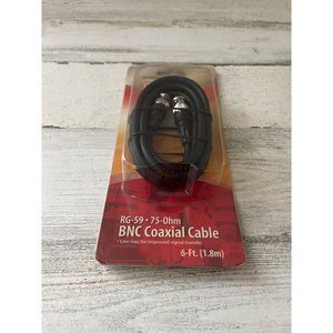 RadioShack 278-990 RG-59 75-Ohm BNC Coaxial Cable 6 Ft NWT